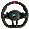 Alcantara Flat Bottom BMW Steering Wheel Contrast Stitching Genuine Leather BMW G20 G30 G80 Steering Wheel