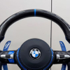 Contrast Stitching Genuine Leather BMW F10 F20 F30 E90 Steering Wheel Flat Bottom BMW Steering Wheel