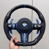 Contrast Stitching Genuine Leather BMW F10 F20 F30 E90 Steering Wheel Flat Bottom BMW Steering Wheel