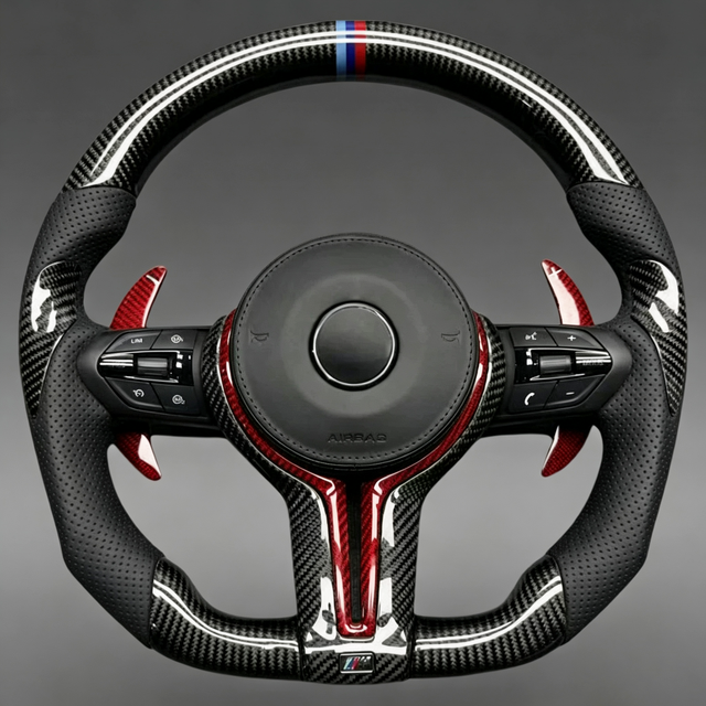 BMW Custom Real Carbon Fiber F30 M3 M4 M5 M6 E90 Steering Wheel BMW Carbon Fiber Steering Wheel