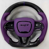 Bright Carbon Fiber Steering Wheel for Dodge Challenger Charger Ram with Airbag Cover
