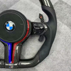 True Carbon Fiber Steering Wheel for BMW F30 F31 F35 F10 F15 F16 E90 Alcantara Airbag Cover