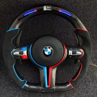 Real Carbon Fiber BMW F20 F30 F10 E90 M3 M2 M4 M5 M6 Alcantara Steering Wheel