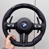 LED Leather Steering Wheel for BMW E90 E91 E92 E93 E70 E71 E87 E89 F30 F20 F10 with Carbon Fiber Paddles