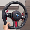 Real Carbon Fiber Steering Wheel for BMW M4 F82 M3 F20 F30 M5 F10 M6 E90 Red Paddles