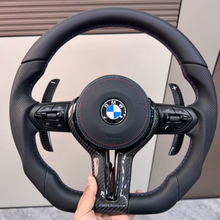 Wholesale Napa Leather Steering Wheel for BMW F10 F06 F07 F90 F92 F93 M3 M5 M6 F20 F30 E90 Carbon Fiber Paddles