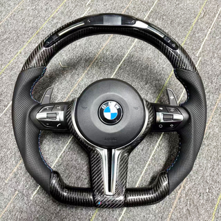 BMW Custom Real Carbon Fiber F30 Steering Wheel M3 M4 M5 E90 F10 LED Shift Light BMW Steering Wheel
