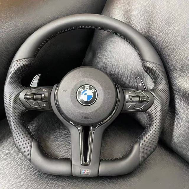 Perforated Nappa Leather BMW x3 X5 Model Steering Wheel Thumb Grips BMW Steering Wheel