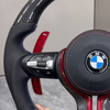 Real Carbon Fiber Steering Wheel for BMW M4 F82 M3 F20 F30 M5 F10 M6 E90 Red Paddles