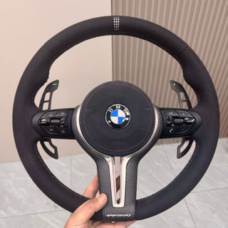CS Alcantara Steering Wheel for BMW F20 F21 F40 F48 F49 X1 X3 X5 F30 F10 E71 Alcantara Airbag Cover