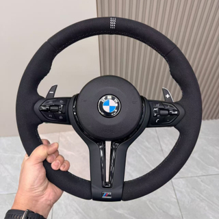 Full Alcantara Steering Wheel for BMW F30 F32 F33 F36 F39 F20 F10 E70 E92 Black Button