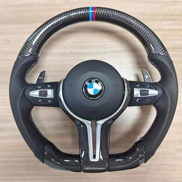 BMW Custom Real Carbon Fiber F30 F80 M3 F82 M4 E90 Steering Wheel Ergonomic Design BMW Steering Wheel