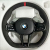 Alcantara Flat Bottom BMW Steering Wheel Contrast Stitching Genuine Leather BMW G20 G30 G80 Steering Wheel
