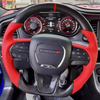 Bright Carbon Fiber Steering Wheel for Dodge Challenger Charger Ram with Airbag Cover