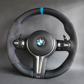 Alcantara Contrast Stitching Genuine Leather BMW F10 F20 F30 M3 M4 M5 Steering Wheel