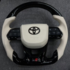 Customized Piano Black Steering Wheel for Toyota Land Cruiser Supra A90 Corolla