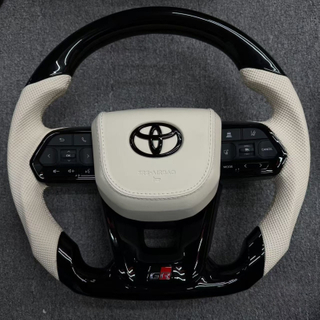 Customized Piano Black Steering Wheel for Toyota Land Cruiser Supra A90 Corolla