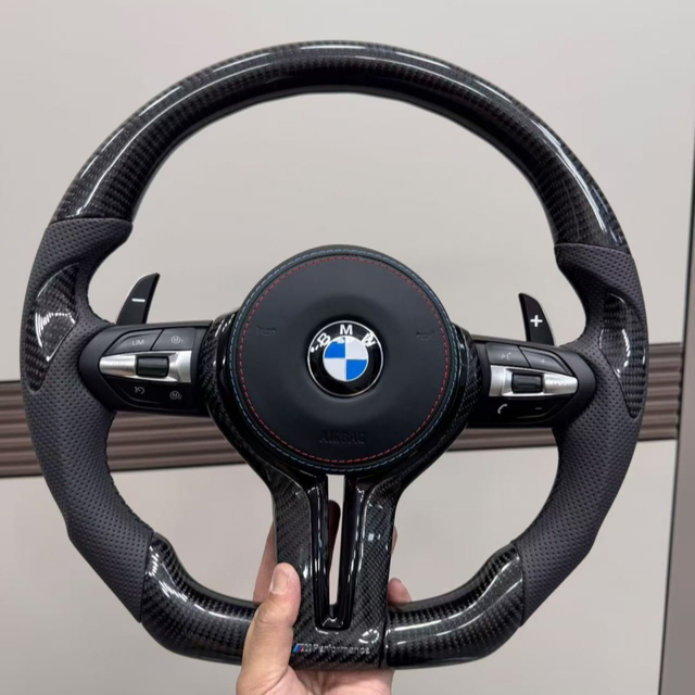 Bright Carbon Fiber F30 F20 F21 F40 F31 F35 F48 F49 F22 F44 F80 F82 F83 BMW Steering Wheel