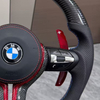 Real Carbon Fiber Steering Wheel for BMW M4 F82 M3 F20 F30 M5 F10 M6 E90 Red Paddles