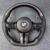True Carbon Fiber Steering Wheel for BMW F10 F11 F18 F01 F02 F03 F90 F93 F30 E90 with Carbon Fiber Shift Paddles