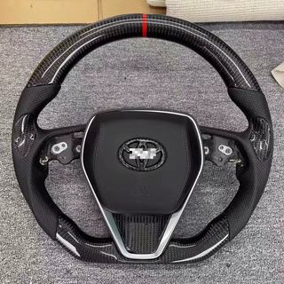 Matte Carbon Toyota Corolla Steering Wheel Contrast Stitching Genuine Leather Toyota Tacoma Steering Wheel