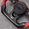 Audi Custom Real Carbon Fiber A4 B9 Steering Wheel Audi A1 A2 B8 TT TTRS 12 O'Clock Ring 