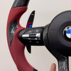 Bright Carbon Fiber Steering Wheel for BMW M3 F01 F02 F03 F10 F20 F30 E90 E92 with Carbon Fiber Thumb Patch