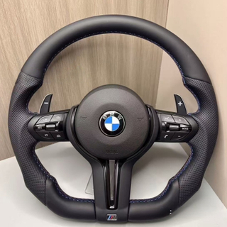 Wholesale All Black Genuine Leather BMW Steering Wheel 3 Series 5 Series F10 F30 F20 E90 X3 X5