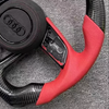 Audi Custom Real Carbon Fiber A4 B9 Steering Wheel Audi A1 A2 B8 TT TTRS 12 O'Clock Ring 