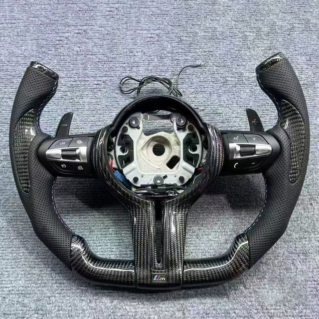 Yoke Style BMW Steering Wheel For M3 M4 M5 M6 E90 F10 F20 F30 BMW Custom Real Carbon Fiber F30 Steering Wheel