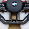 Gloss Carbon BMW G80 Racing Steering Wheel Contrast Stitching Genuine Leather BMW G20 G30 G80 Steering Wheel