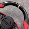 Audi Custom Real Carbon Fiber A4 B9 Steering Wheel Audi A1 A2 B8 TT TTRS 12 O'Clock Ring 