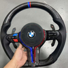 True Carbon Fiber Steering Wheel for BMW F30 F31 F35 F10 F15 F16 E90 Alcantara Airbag Cover