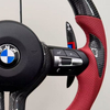 Bright Carbon Fiber Steering Wheel for BMW M3 F01 F02 F03 F10 F20 F30 E90 E92 with Carbon Fiber Thumb Patch