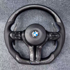 True Carbon Fiber Steering Wheel for BMW F10 F11 F18 F01 F02 F03 F90 F93 F30 E90 with Carbon Fiber Shift Paddles