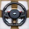 Gloss Carbon BMW G80 Racing Steering Wheel Contrast Stitching Genuine Leather BMW G20 G30 G80 Steering Wheel