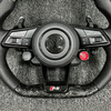 VW Steering Wheel Forged Carbon Fiber Spliced Nappa Leather Steering Wheel Color Customization for Golf 8pro GTI MK7 MK8