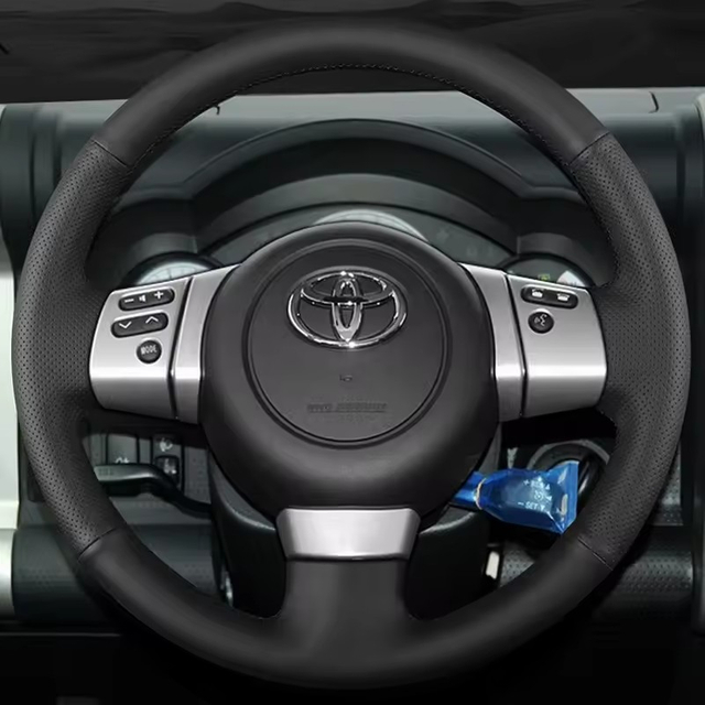 Custom Car Steering Wheel Braid Cover Breathable Genuine Leather 100% Fit For Toyota FJ Cruiser 2006-2014 Car Accessories