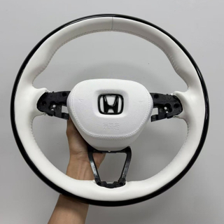 Leather Steering Wheel for Honda Accord CR-V Civic with Leather Airbag Cover