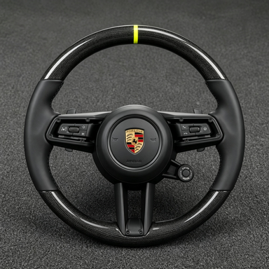 Custom Porsche 911 992 Series Real Carbon Fiber Steering Wheel 2004-2026 - YINGGEN