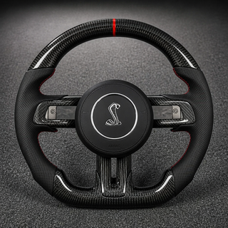 Custom Ford Mustang Series Real Carbon Fiber Steering Wheel 2015-2023 - YINGGEN