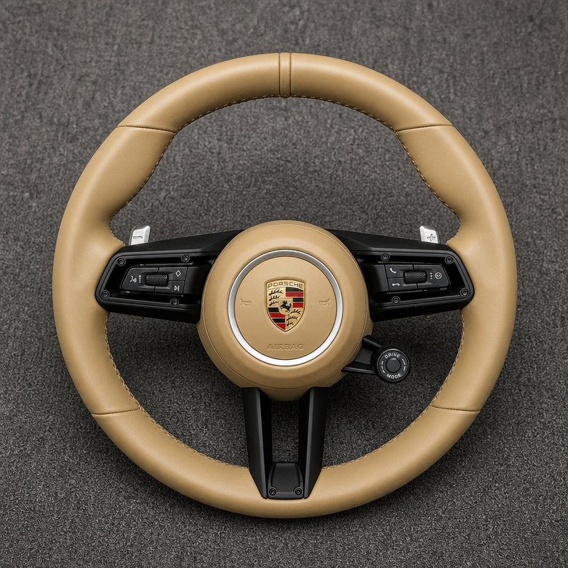 Custom Porsche 911 992 Series Real Carbon Fiber Steering Wheel 2004-2026 - YINGGEN
