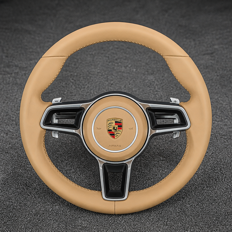 Custom Porsche 718 986 987 981 982 Series Real Carbon Fiber Steering Wheel 2004-2026 - YINGGEN