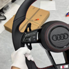 Rear installation base structure of steering wheel