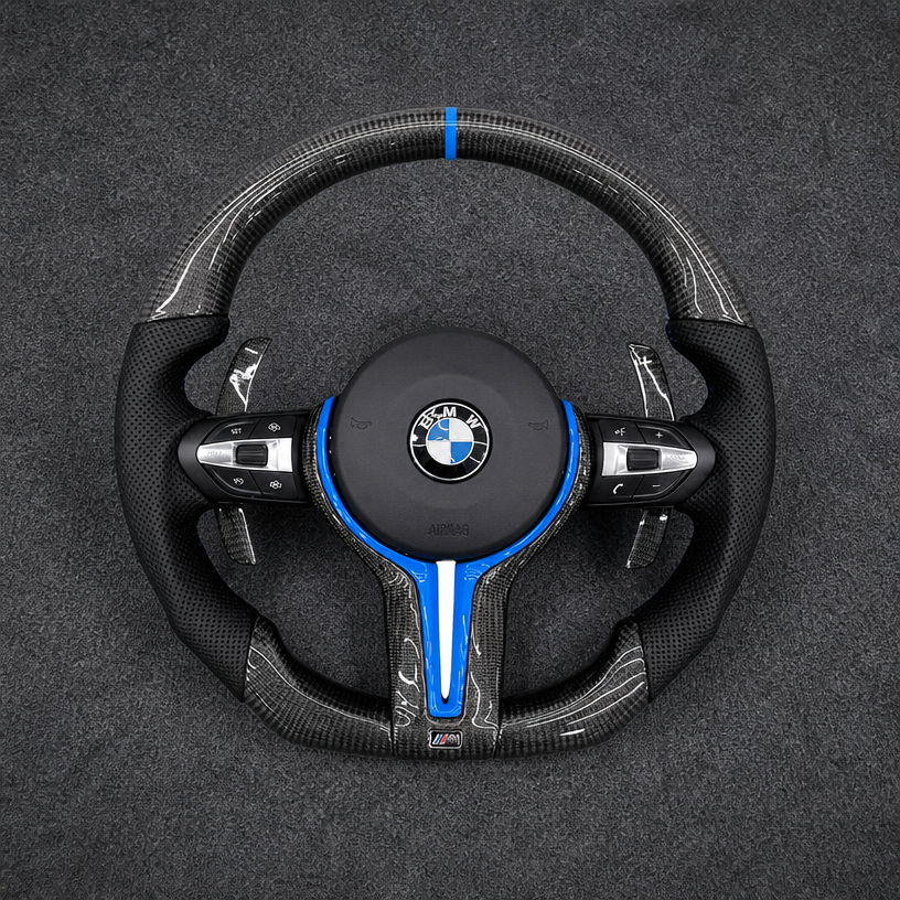 For BMW 7 Series F01 F02 F03 2009 – 2015 Custom Real Carbon Fiber Steering Wheel - YINGGENE