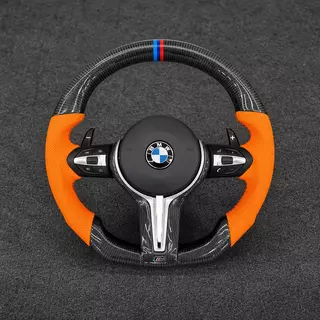 For BMW 2 Series M2 F22 F23 F44 F45 M2 F87 2016–2019 Custom Genuine Carbon Fiber Steering Wheel-YINGGENE