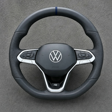 Volkswagen Golf 8 MQB Evo GTI 2019-2026 Golf R Custom Nappa Genuine Leather Steering Wheel -YINGGEN