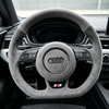 Multi functional Audi steering wheel, ergonomically designed, suitable for interior upgrades as a replacement steering wheel.