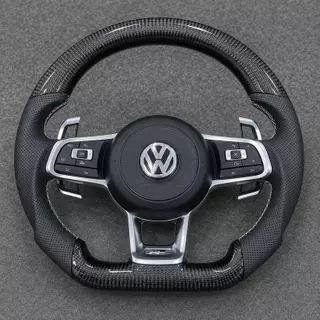 Volkswagen Golf 7 5G1 MQB GTI Golf R 2012-2017 Custom Real Carbon Fiber Steering Wheel - YINGGENE