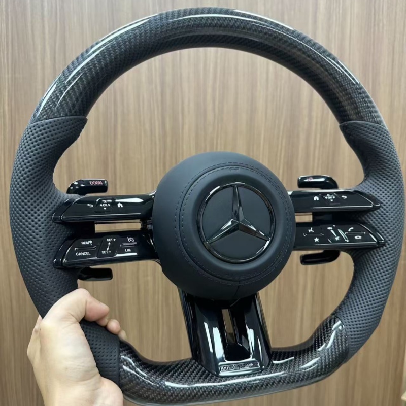 Aftermarket steering wheel fit Mercedes series, auto tuning parts for interior upgrade